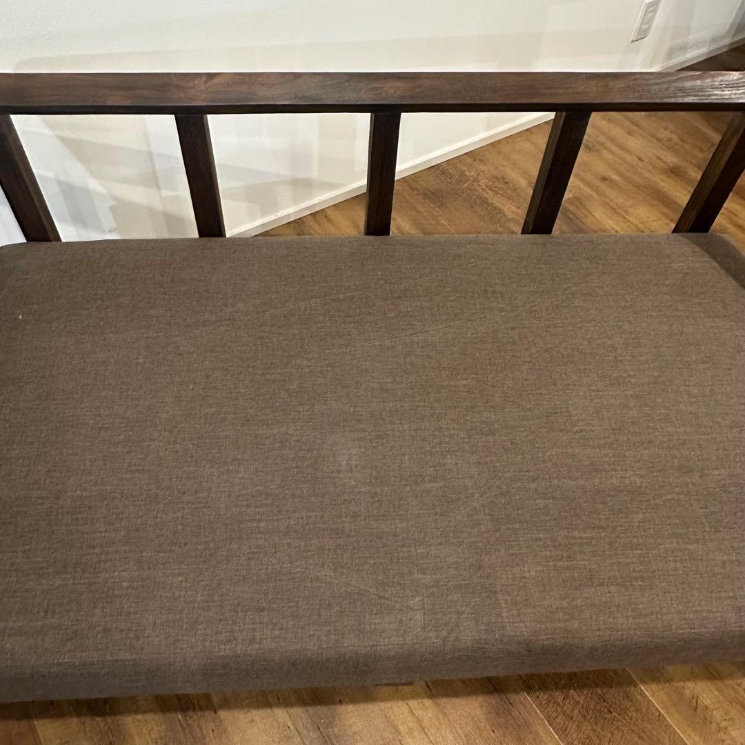 【訳あり】バリ島チークソファ　2人掛けソファw150cm 通常220,000円が