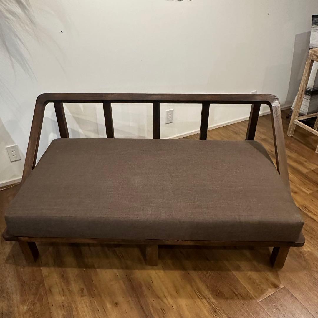 【訳あり】バリ島チークソファ　2人掛けソファw150cm 通常220,000円が