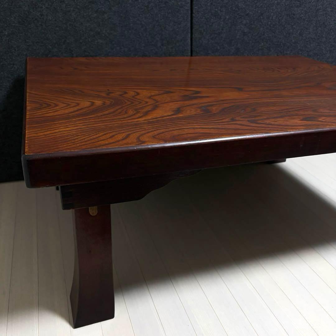 座敷机　レトロ　ちゃぶ台　折りたたみ　座卓　天然木　ローテーブル　ヴィンテージ