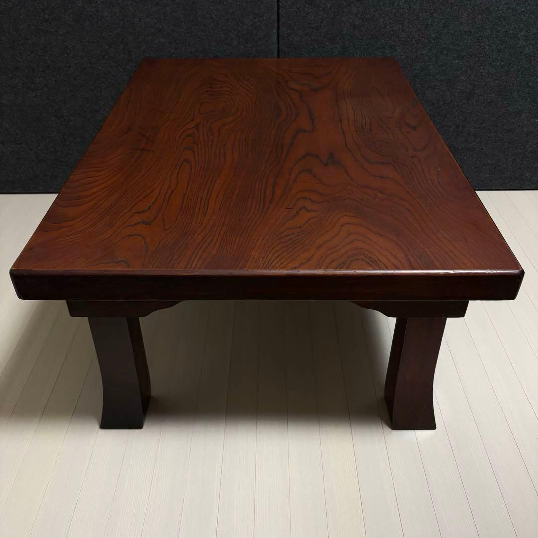 座敷机　レトロ　ちゃぶ台　折りたたみ　座卓　天然木　ローテーブル　ヴィンテージ