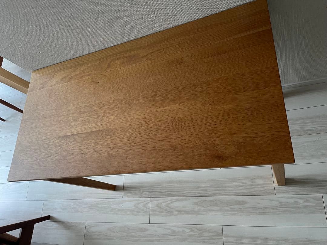 無印良品　オーク無垢材　引き出し付　学習机