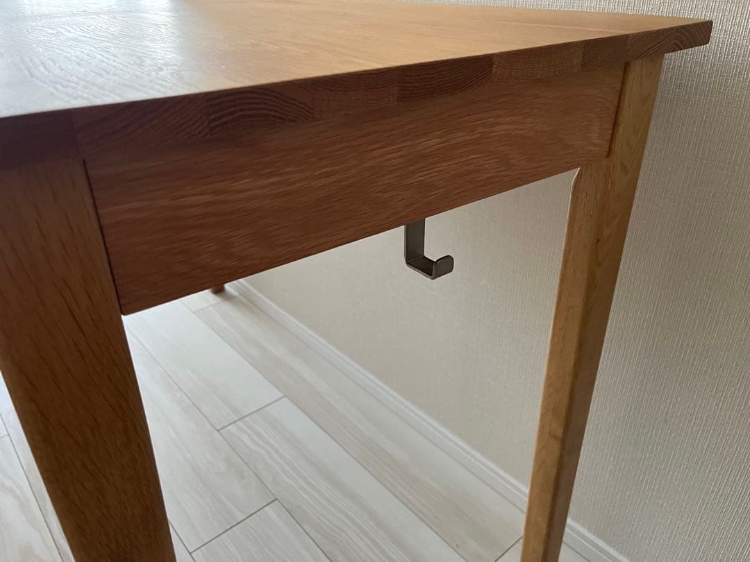 無印良品　オーク無垢材　引き出し付　学習机