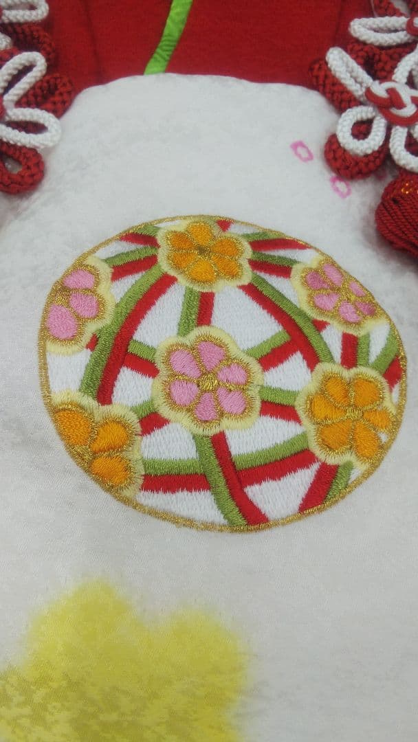 ★ご売約★三歳お祝い着物被布コート 絞り 刺繍