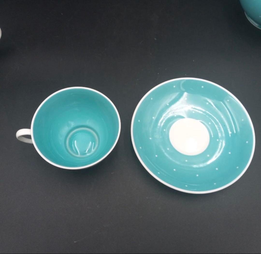 スージークーパー 美品 レイズドドット ティーポット カップ&ソーサー