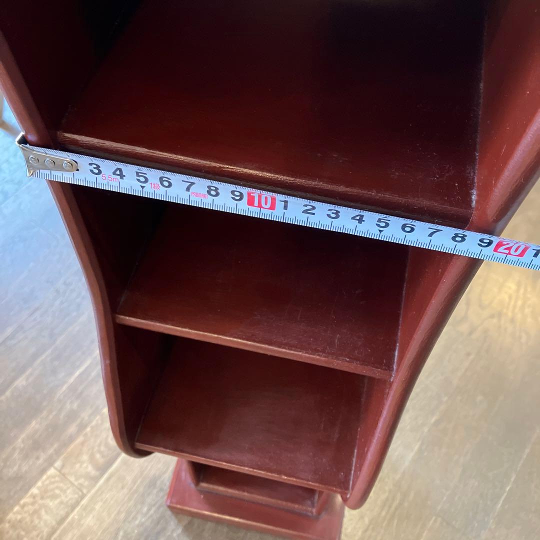 ピアノ鍵盤（両面）デザイン6段棚最大90枚 CD 収納 アンティーク調 店舗什器