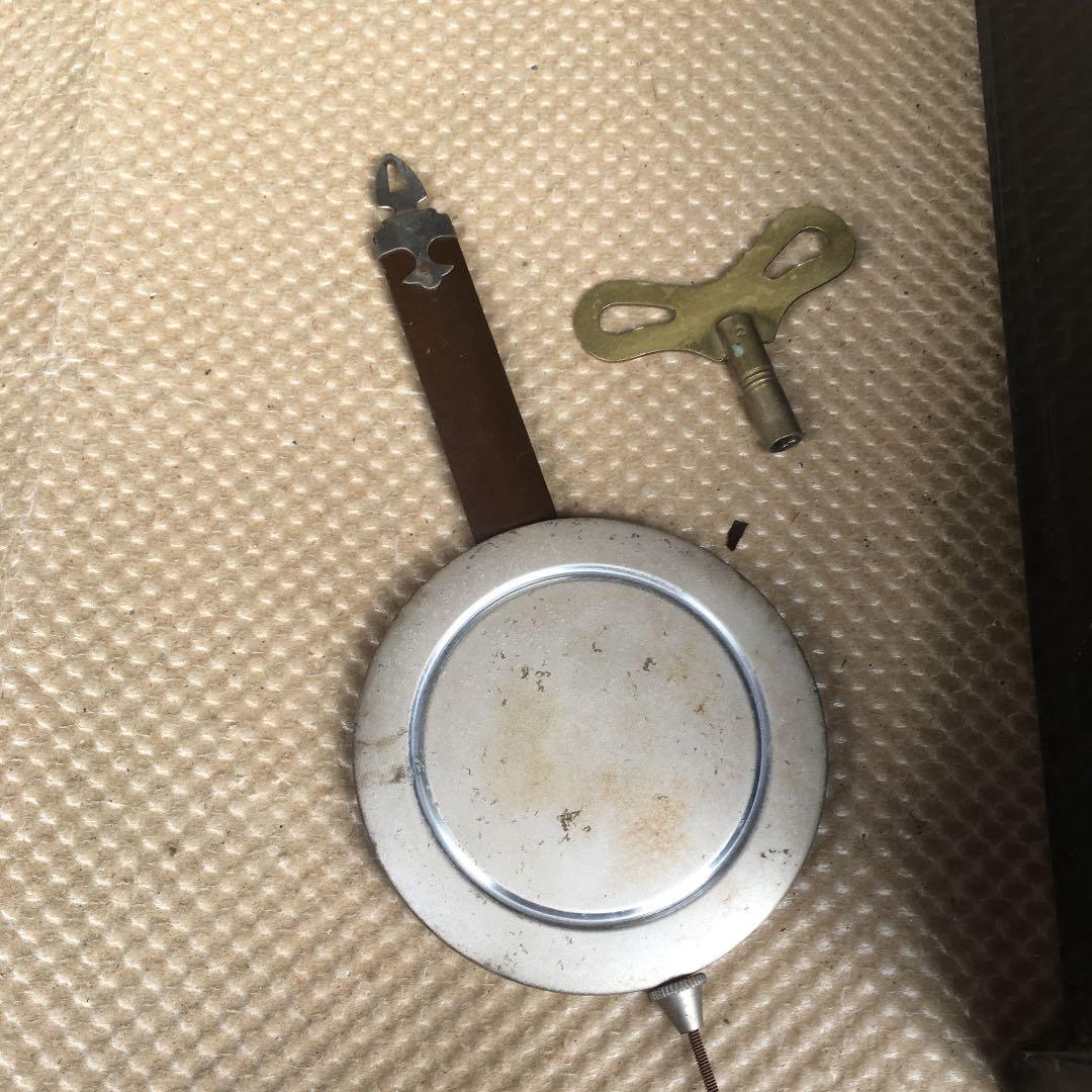 0386　明治 Meiji 掛時計 ゼンマイ 振り子時計