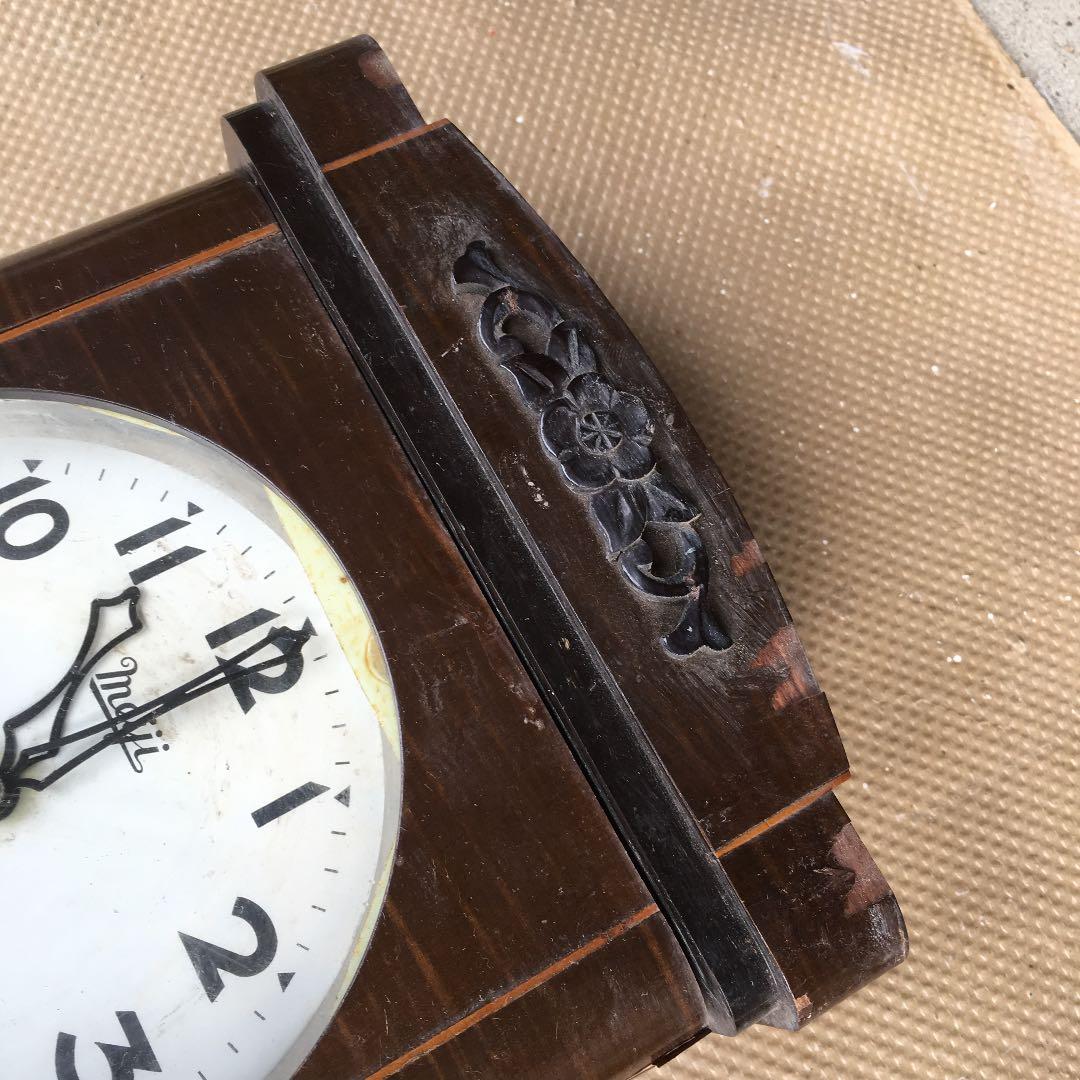 0386　明治 Meiji 掛時計 ゼンマイ 振り子時計