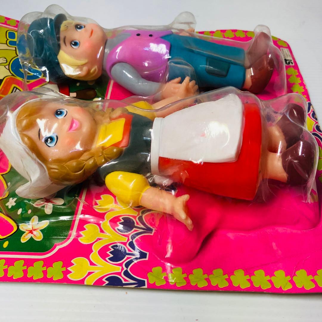 当時物 未開封 タケミ フランダースの犬 ネロ＆アロア ソフビ