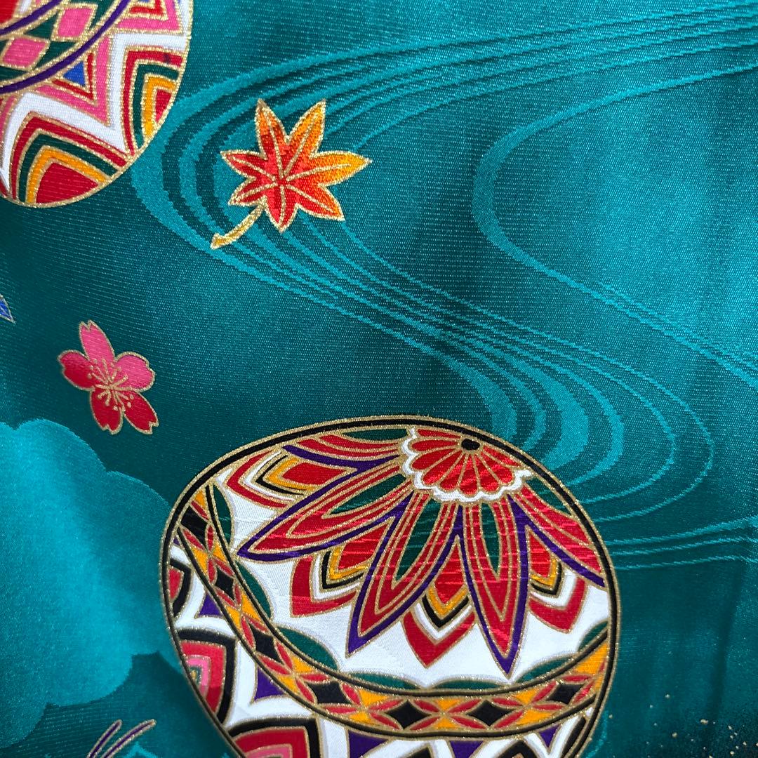 七五三　着物セット　7歳　ダークグリーン　美品