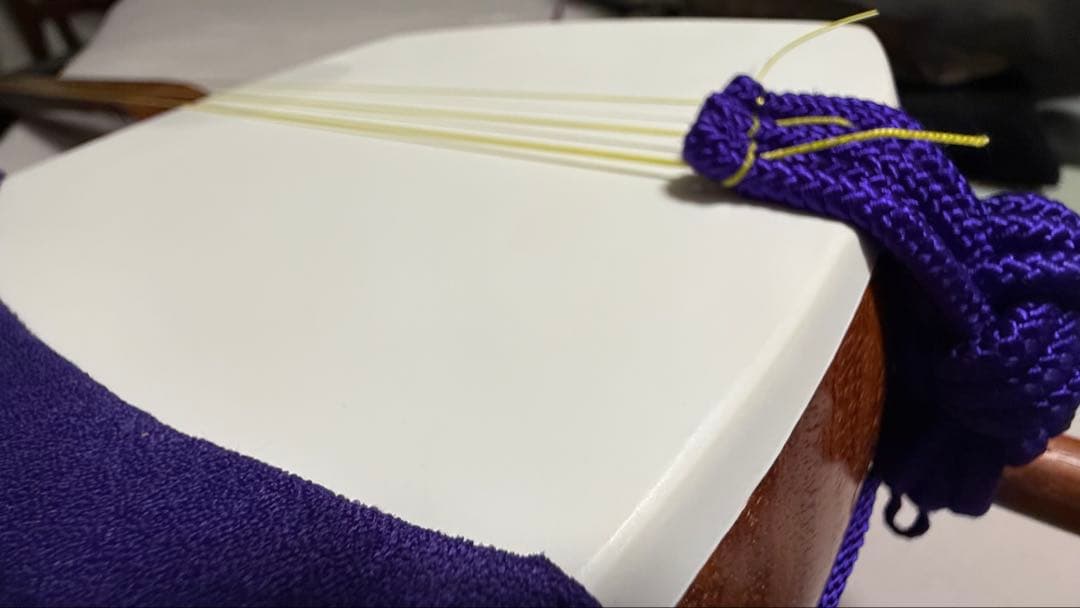 【破れ無し】美品　本体　三味線　中棹