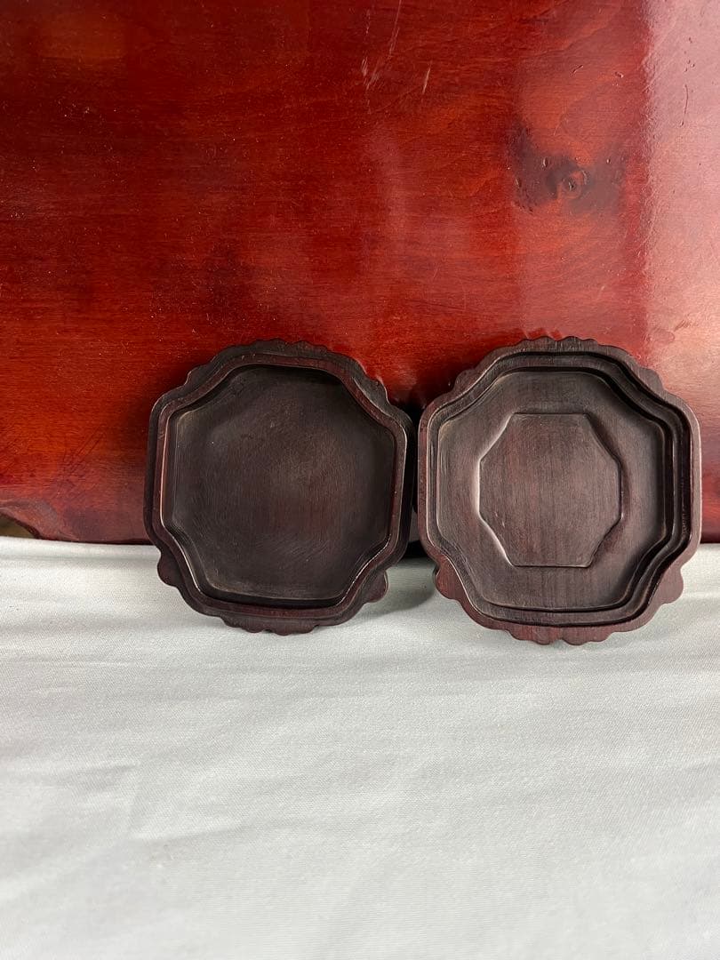 紫檀 唐木彫刻 中国古美術 香合