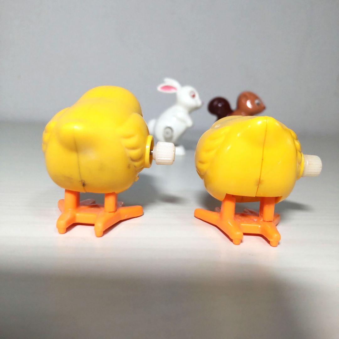 1977年製 トミー ゼンマイ 玩具 昭和 レトロ ひよこ うさぎ りす