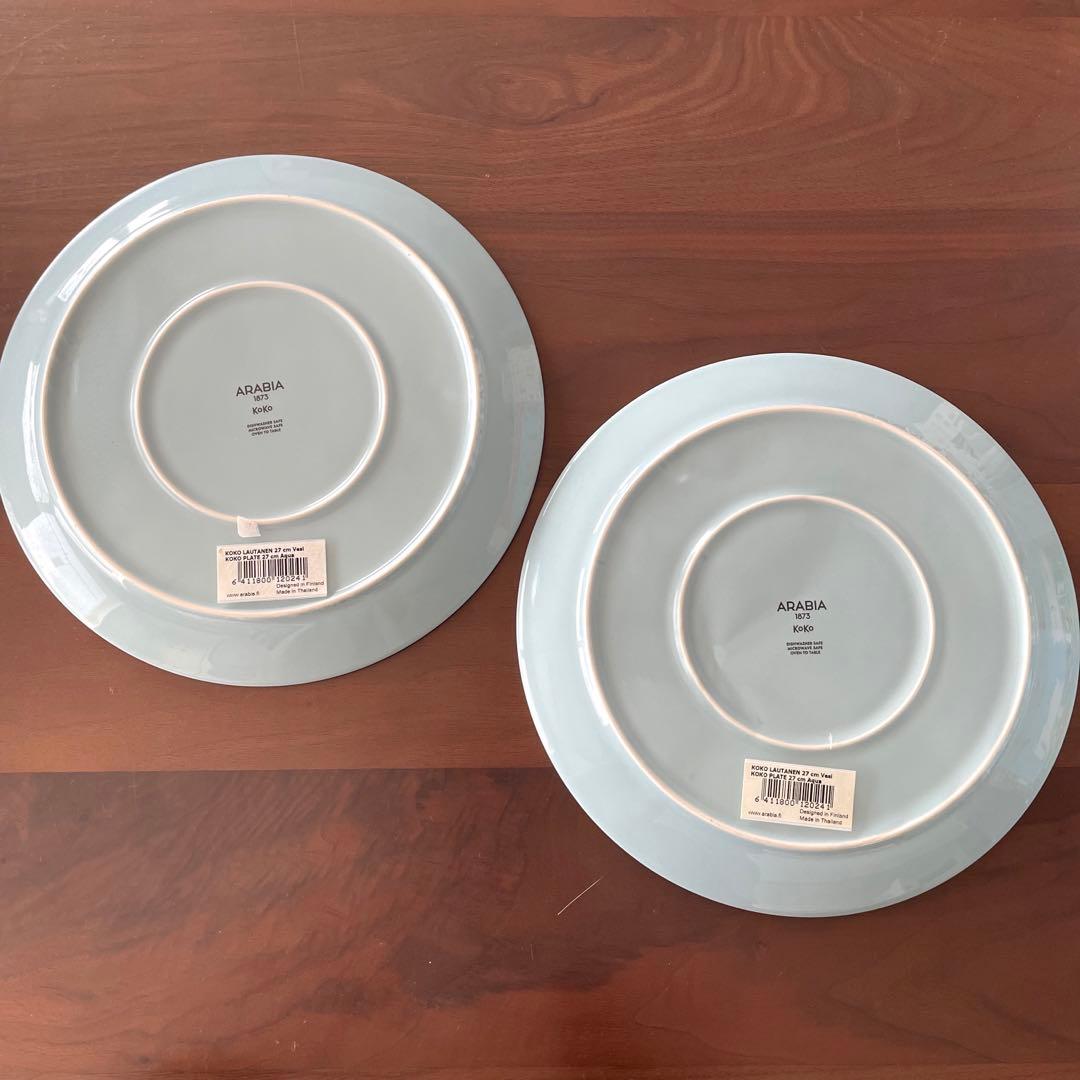 新品　アラビア　ココ　アクア　ARABIA ko ko 27㎝　プレート 食器