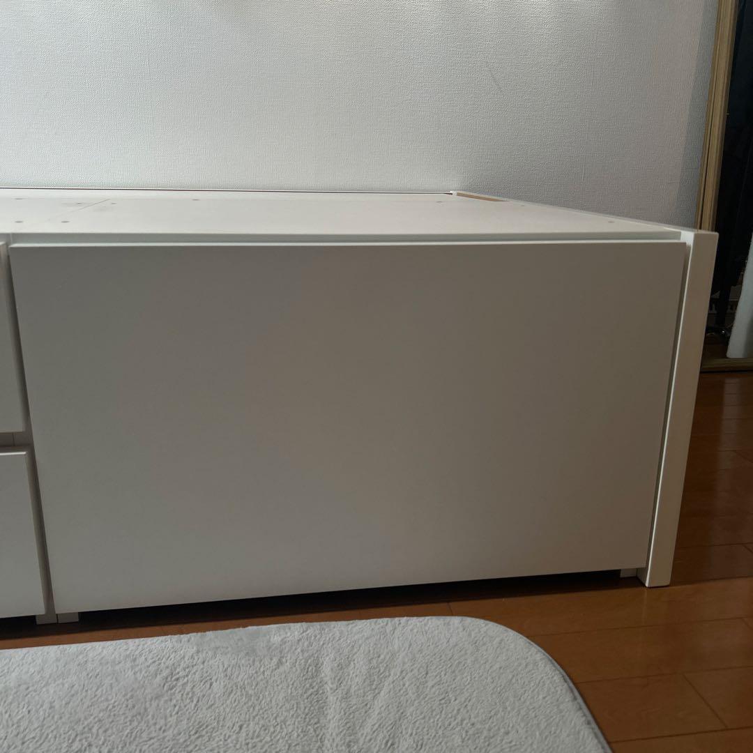 本日限定お値下げ　送料込　ニトリ　大容量収納　シングルベッドフレーム ホワイト
