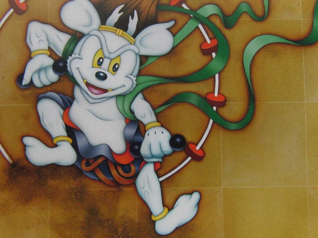 高橋宣光、【雷神】、希少な額装用画集より、状態良好、新品額装付