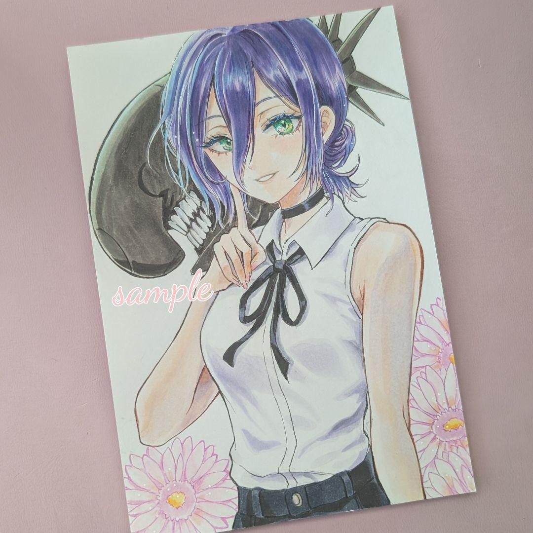 こ*む様 手描きイラスト 原画 アナログ レゼ ファンアート - メルカリ