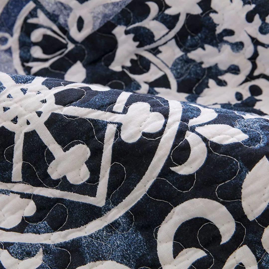 キルトベッドカバー3点セット綿マルチカバー キルティング 823