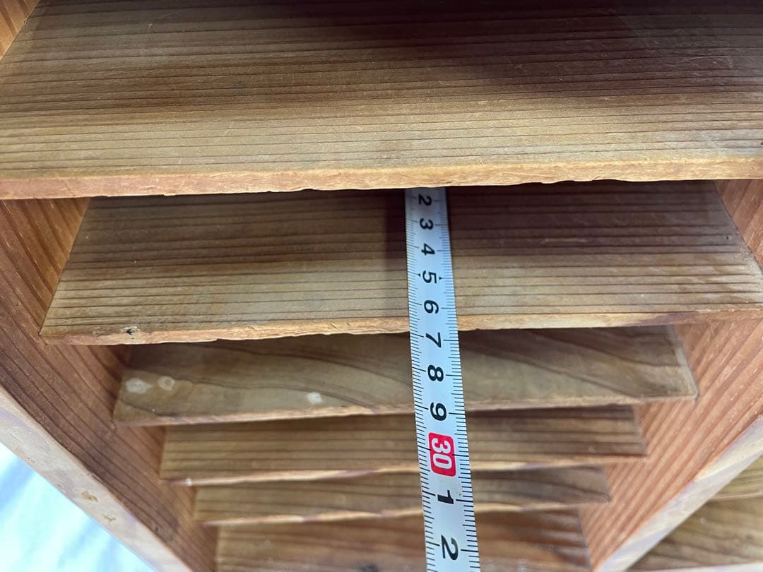 昭和レトロ　アンティーク家具　木製棚　書類棚