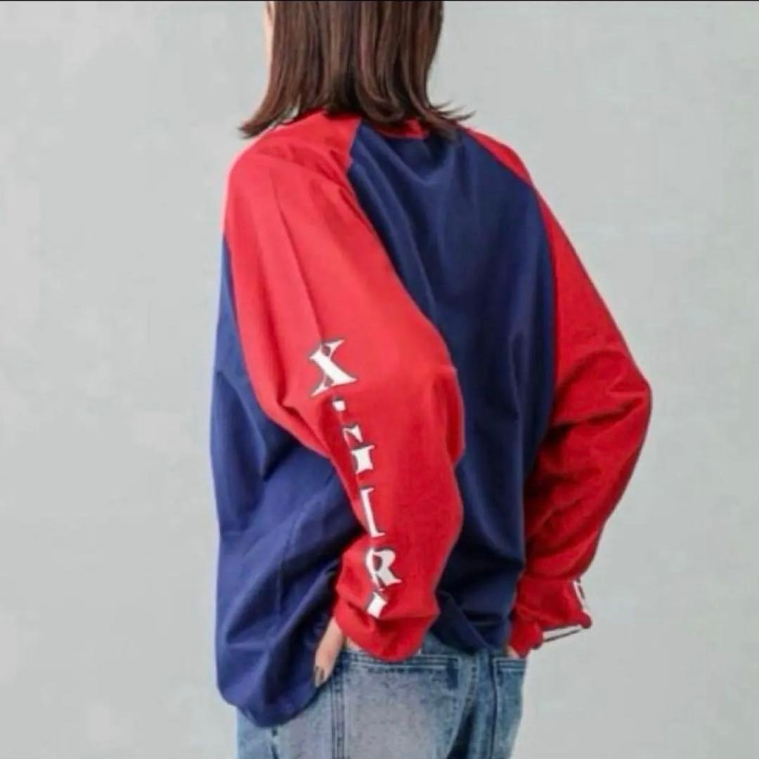 《大人気完売品》あいみょん着用色X-girl ロンTネイビー長袖リンガーTシャツ