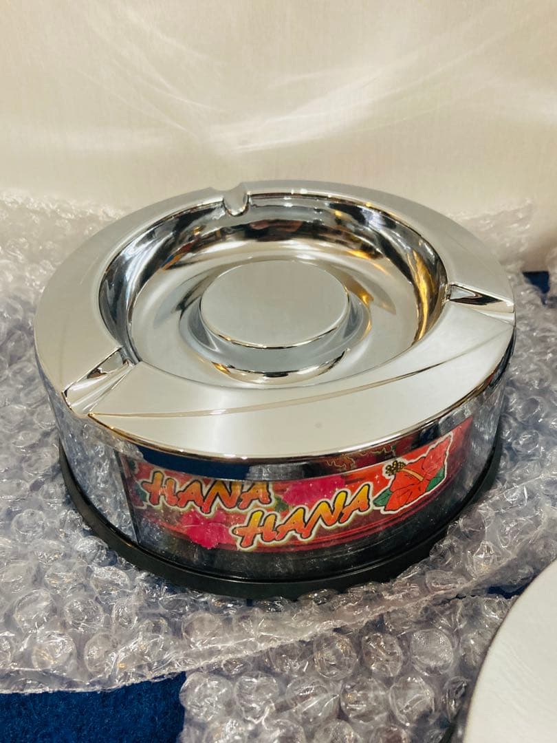 【新品未使用】ハナハナ　アッシュトレイ　灰皿　レッド&イエロー 3つセット