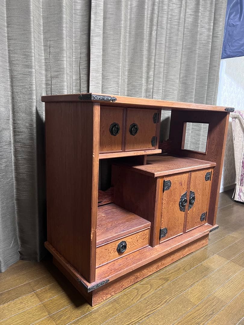 屋久杉 茶棚 キャビネット 飾り棚 茶箪笥 和家具
