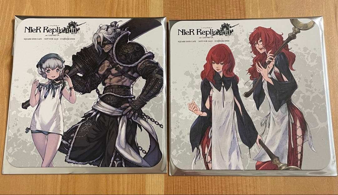 ニーアレプリカント スクエニカフェ コースター デボル ポポル