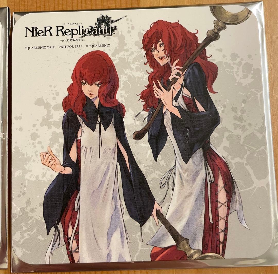 ニーアレプリカント スクエニカフェ コースター デボル ポポル