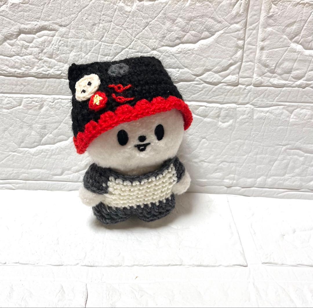 skzoo 猫耳ニット帽 リノ 10cmぬい服 スキズ 帽子 リービット - メルカリ