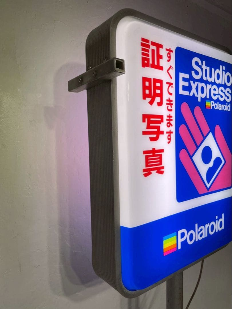 希少 レトロ ポラロイド 店頭 看板 電飾看板 Studio Express