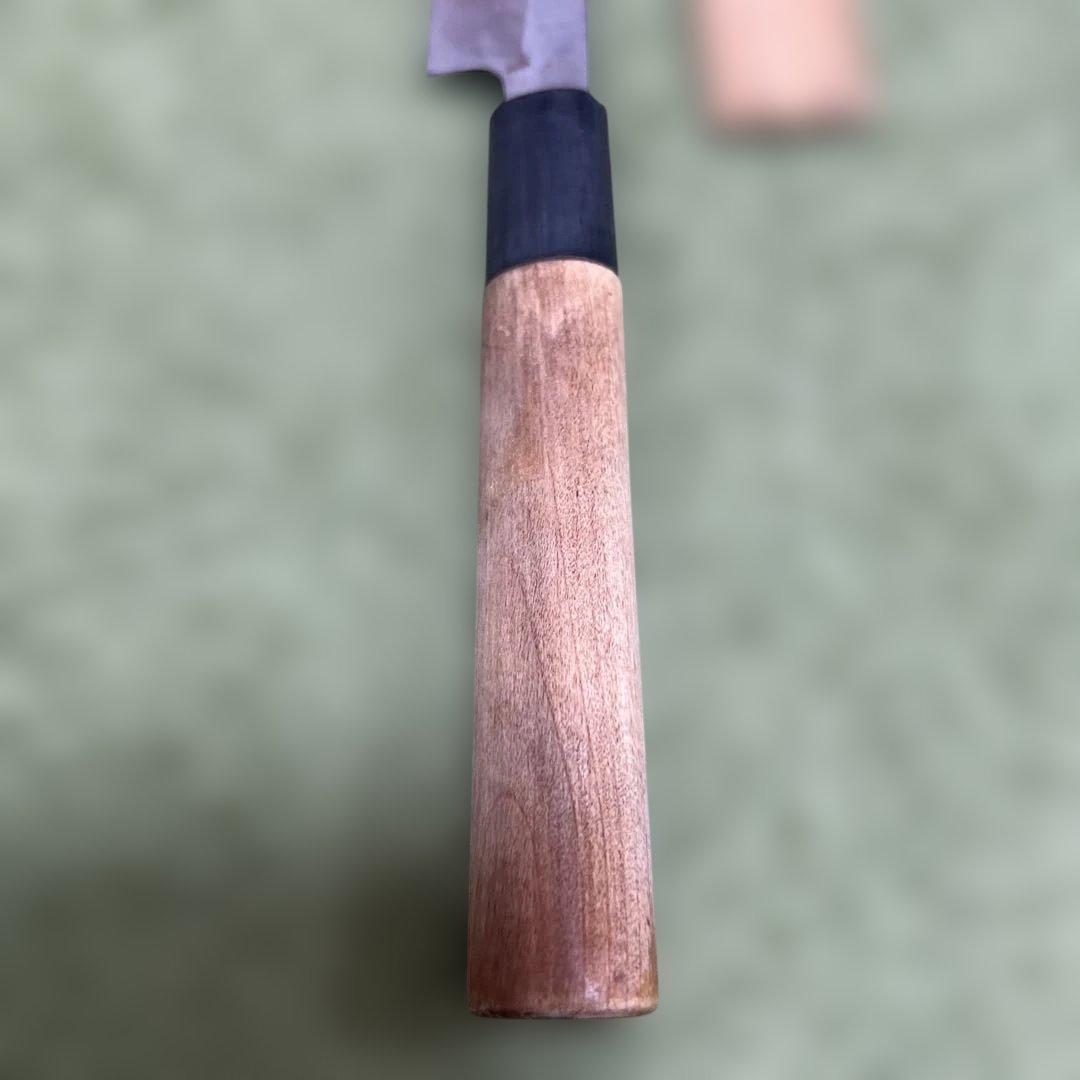 ステンレス 柳刃包丁 19.5cm 木製ハンドル 全長32.5cm