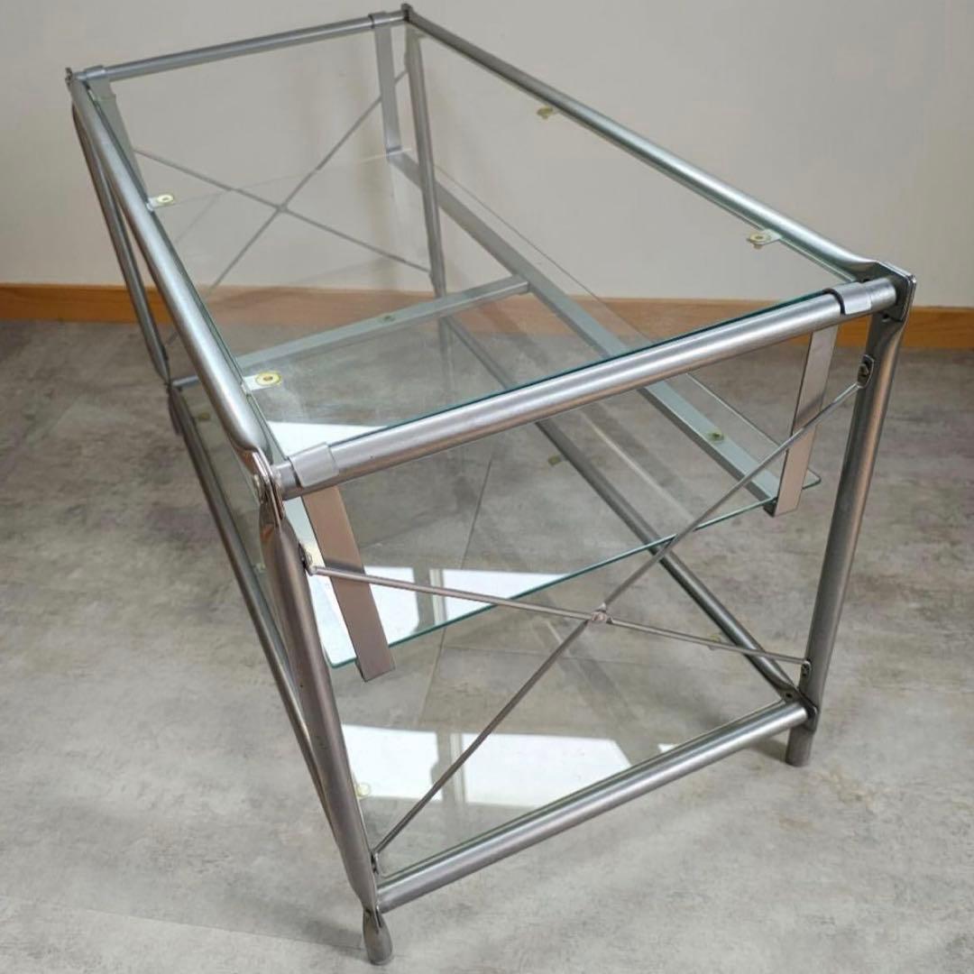 イケア IKEA LAXVIK メタルラック 収納棚 ガラステーブル 廃盤