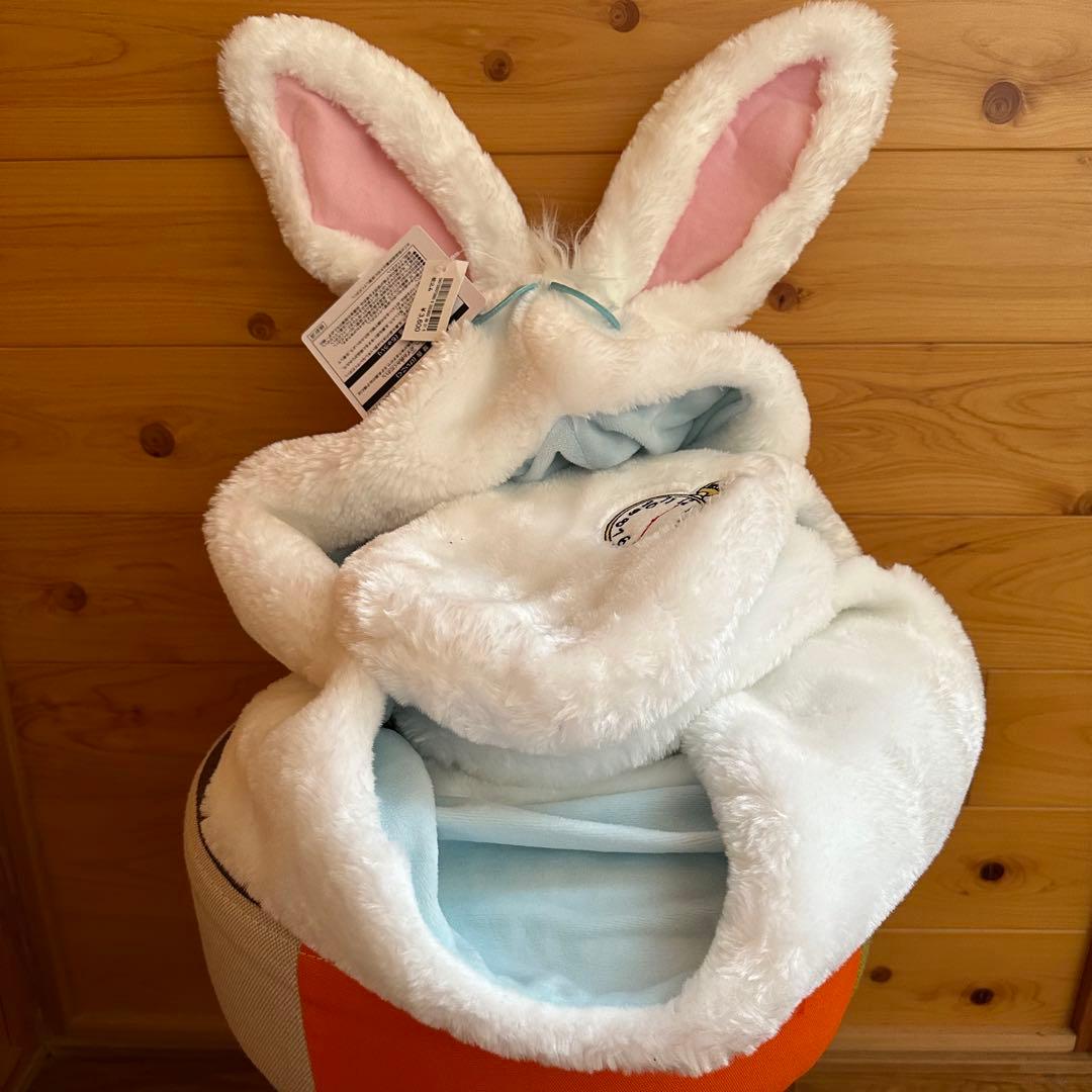 白うさぎ マフラーキャップ - メルカリ