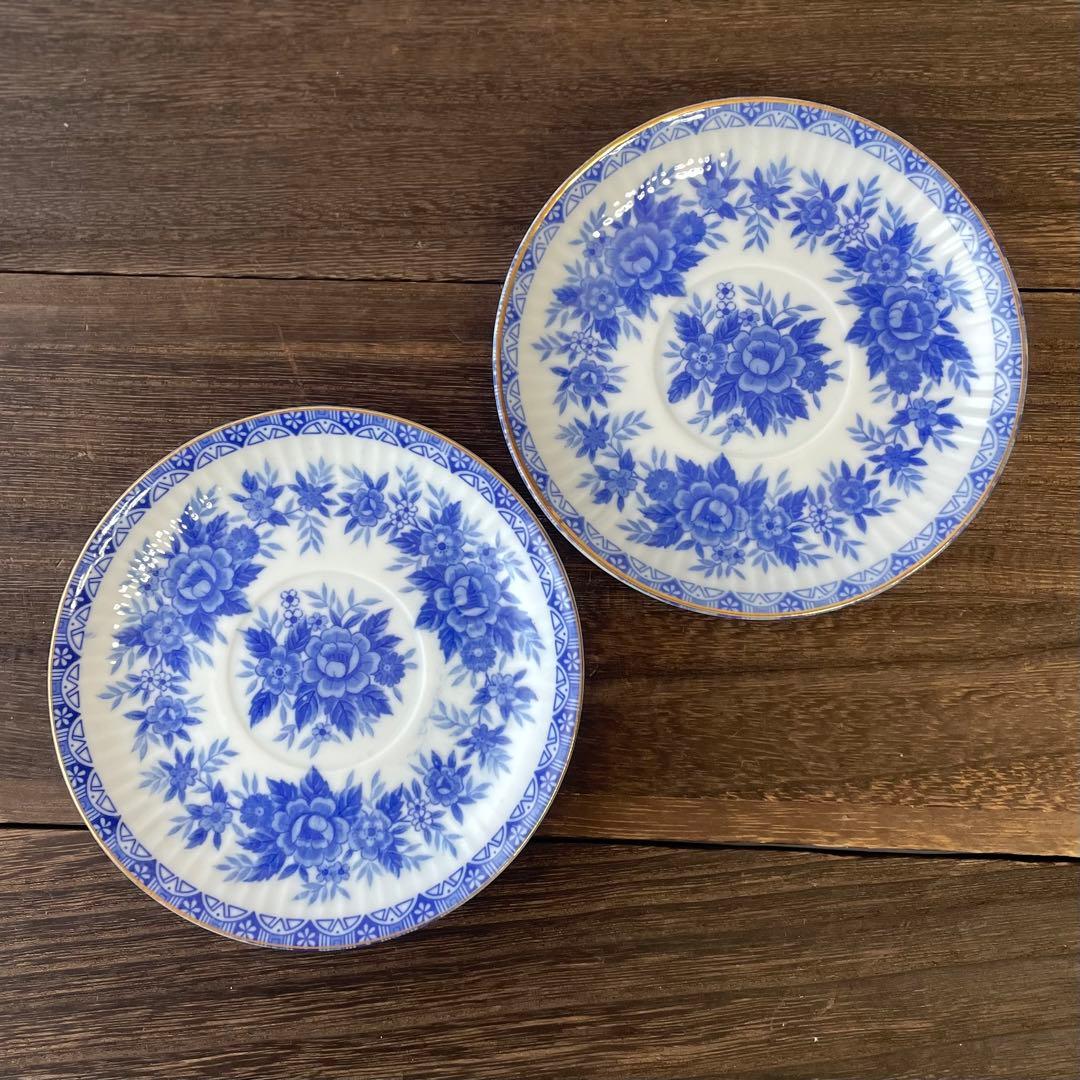 1960年代 オールドナルミ NARUMI ブルーキャセイ カップ&ソーサー