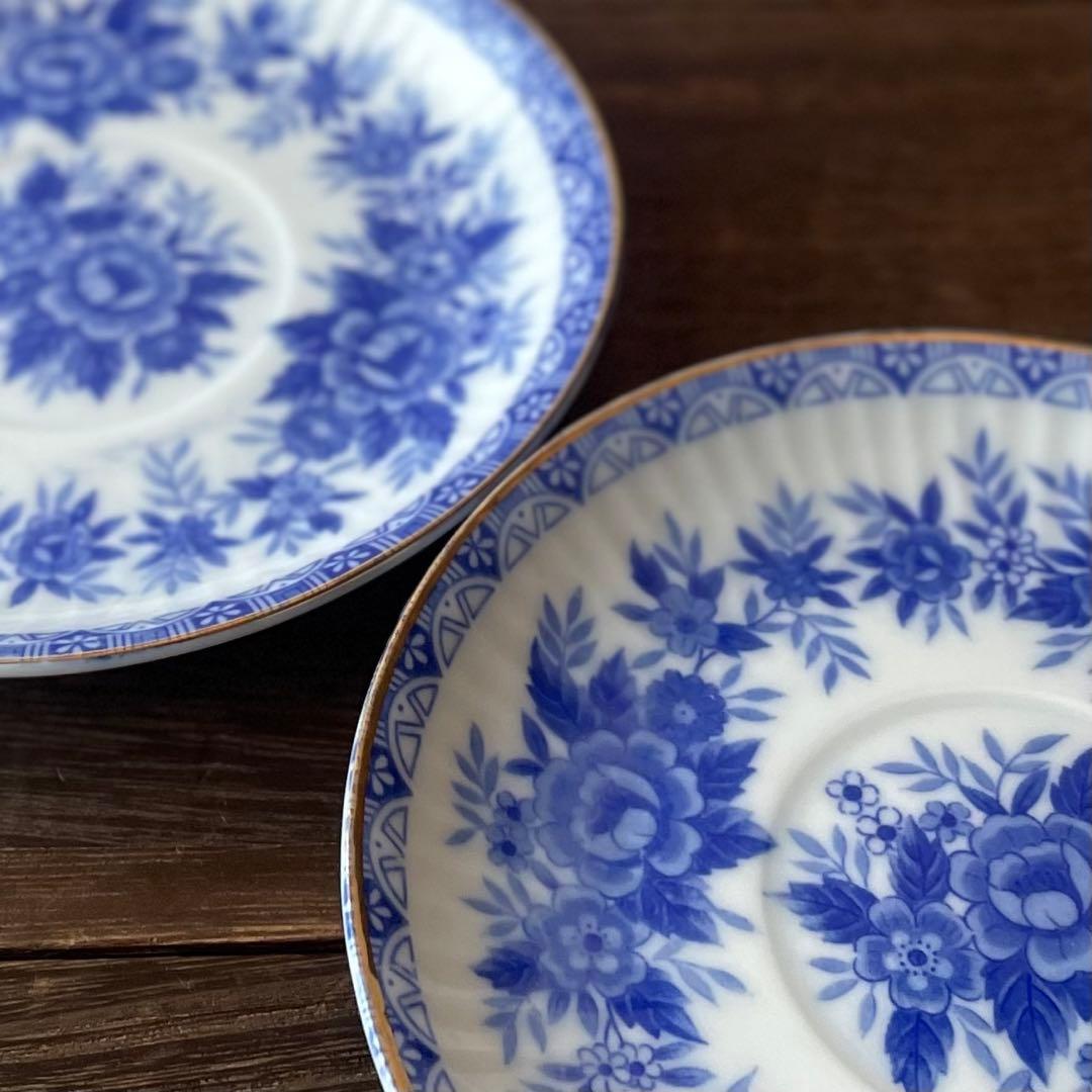 1960年代 オールドナルミ NARUMI ブルーキャセイ カップ&ソーサー