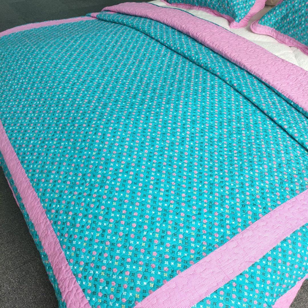 キルトベッドカバー3点セット綿マルチカバー キルティング 358