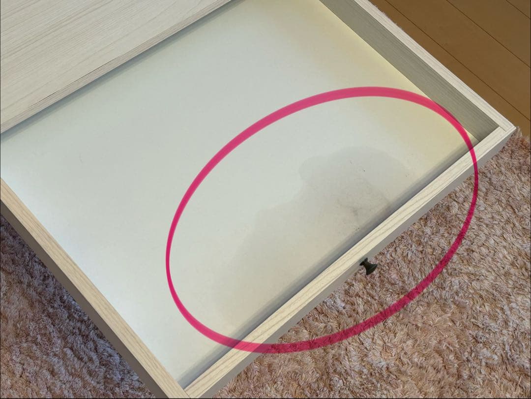 ローテーブル　引き出しあり