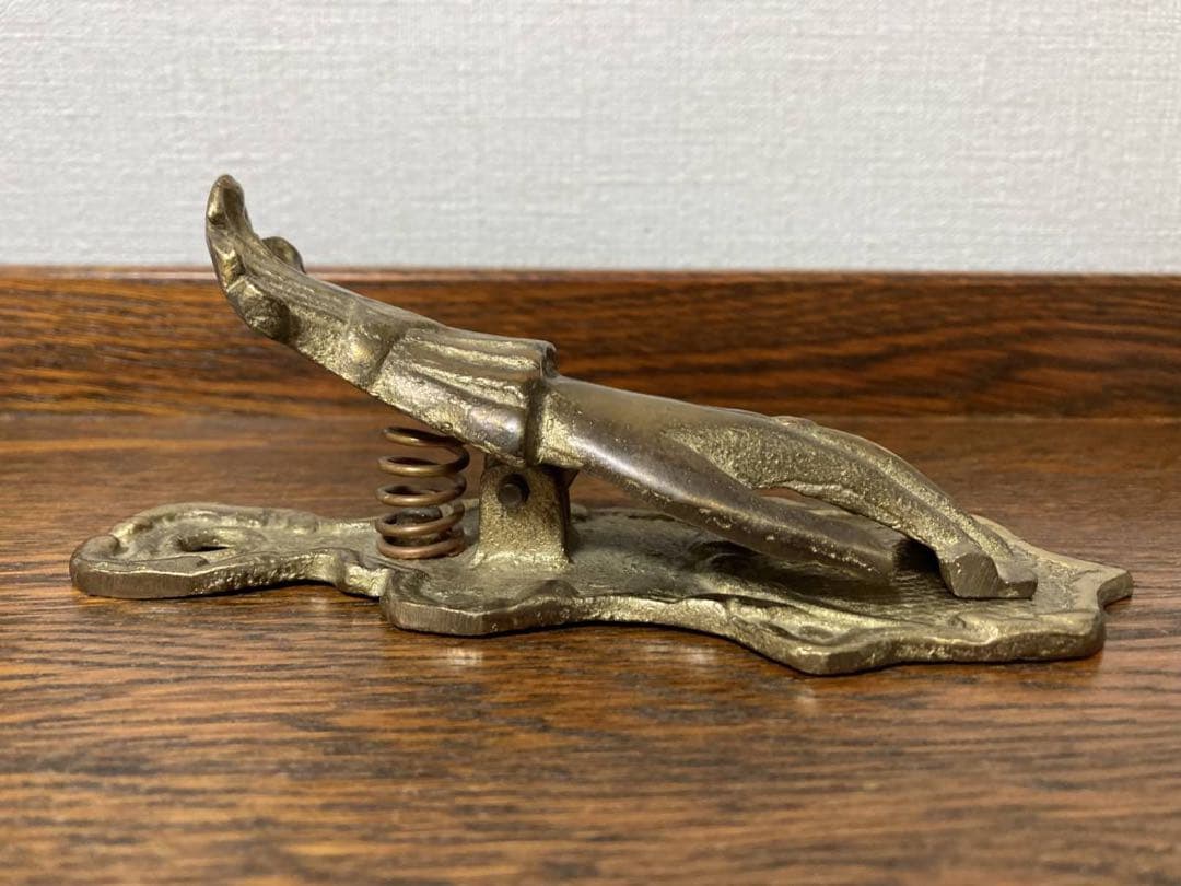 ビンテージ☆ハンドクリップ(大サイズ)壁掛けビクトリア朝 真鍮 ブロカント