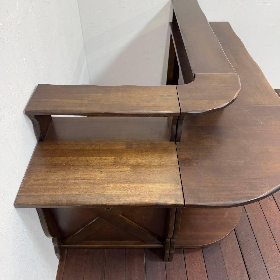 H21K3a カリモク RUSTIC カウンターテーブルセット 3点セット