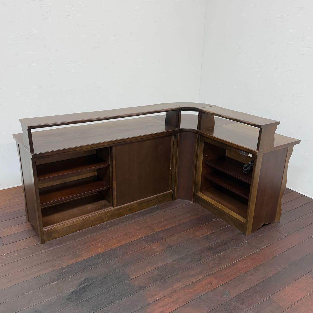 H21K3a カリモク RUSTIC カウンターテーブルセット 3点セット