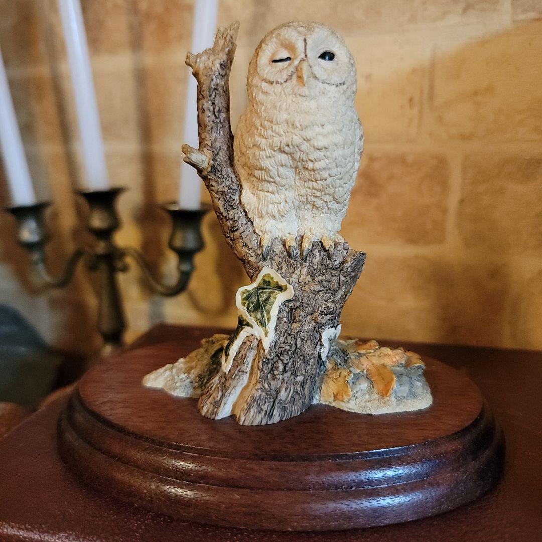 ご契約済みです！　　90'sヴィンテージ英国　ボーダーファインアーツ製フクロウ