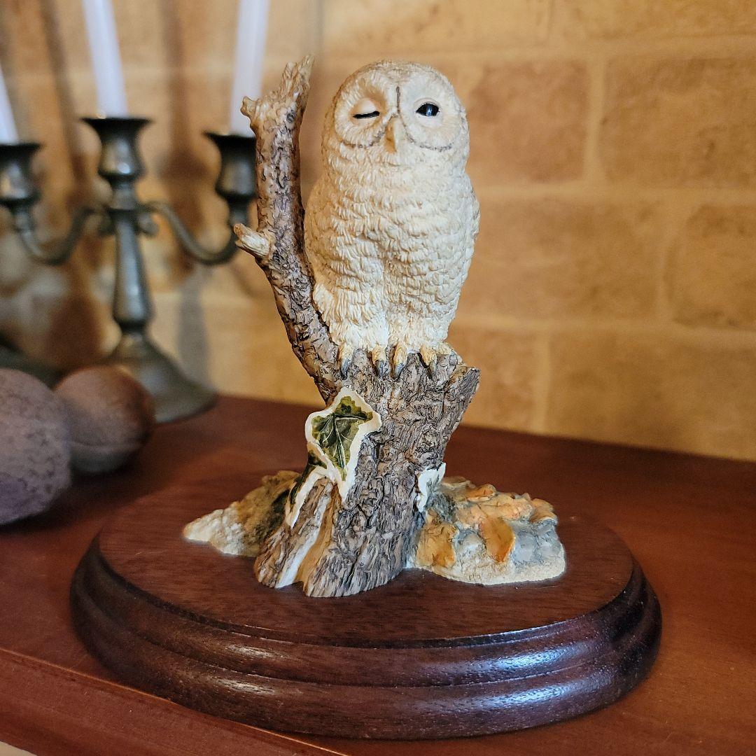 ご契約済みです！　　90'sヴィンテージ英国　ボーダーファインアーツ製フクロウ