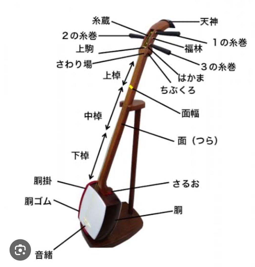 高級　美品　民謡三味線　中棹