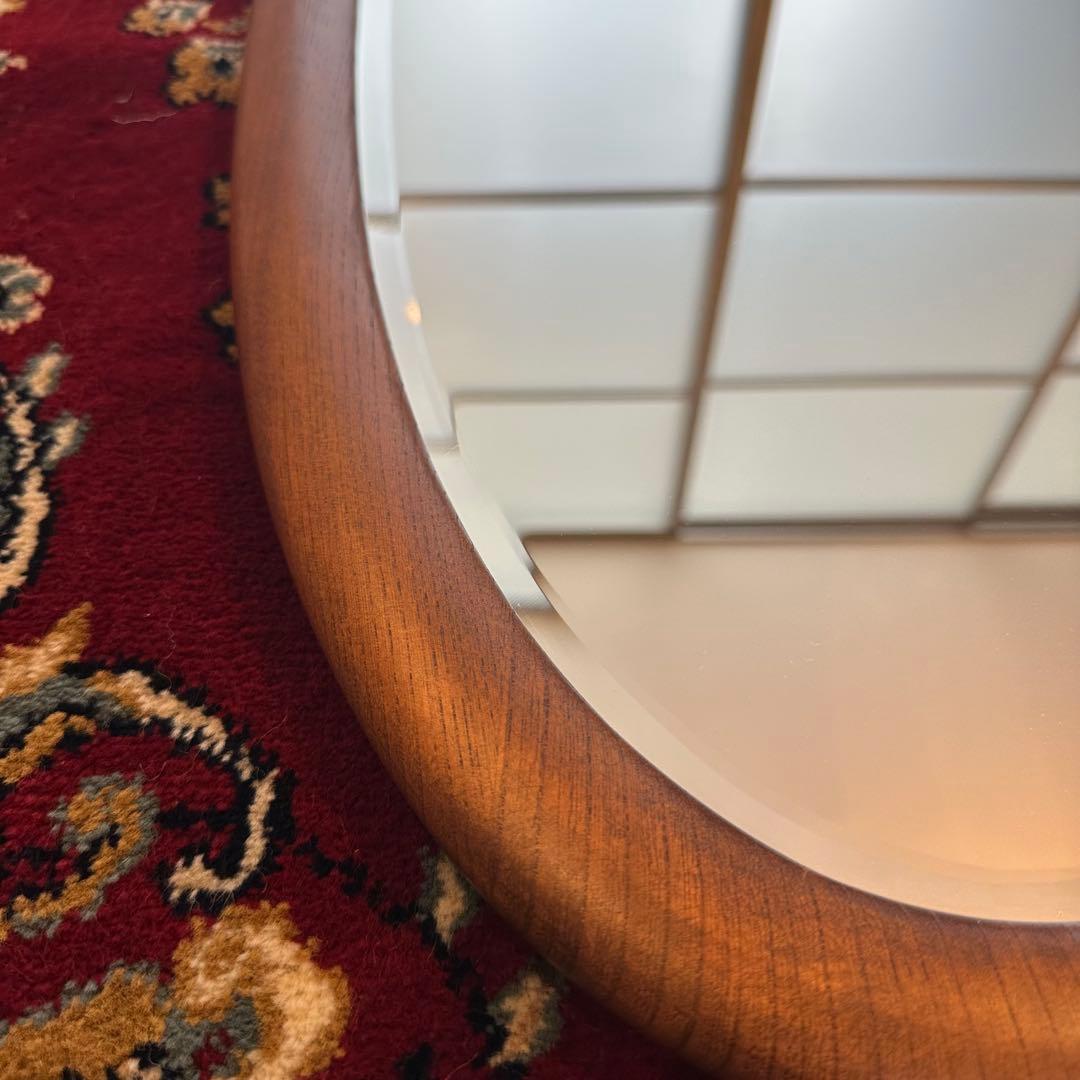 80s vintage karimoku カリモク 楕円型 オーバル ミラー