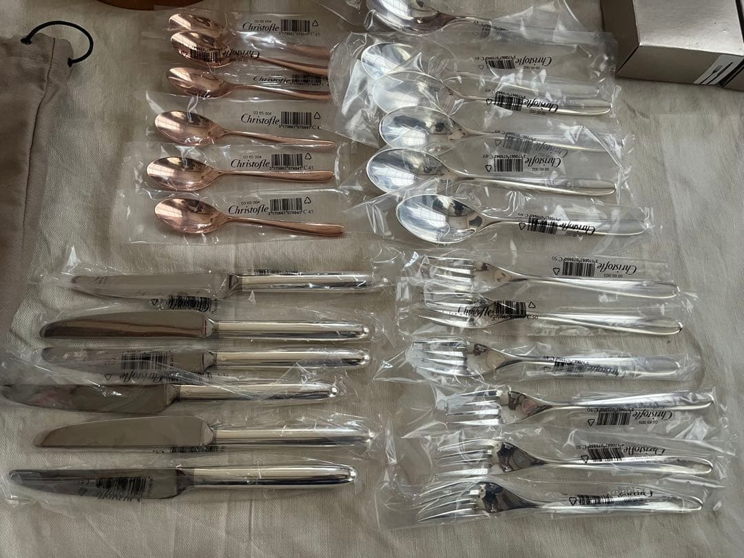 クリストフル　ムード　プレシャス　24pcs ローズゴールド　カトラリーセット