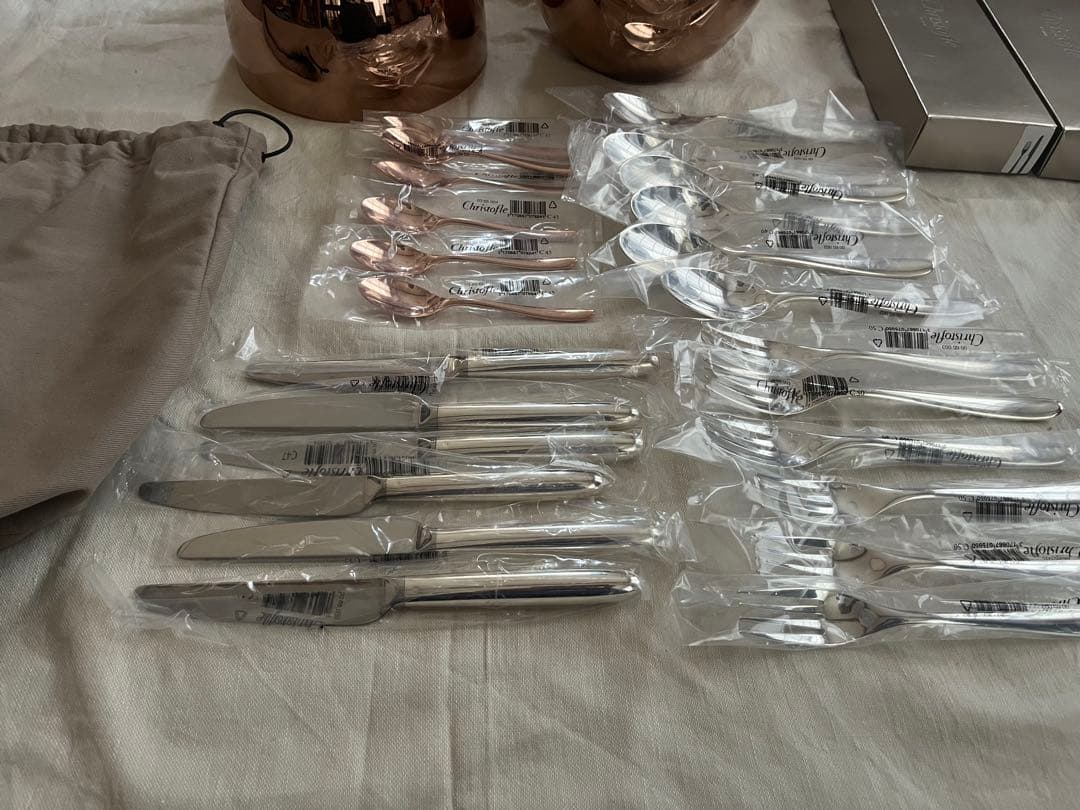 クリストフル　ムード　プレシャス　24pcs ローズゴールド　カトラリーセット