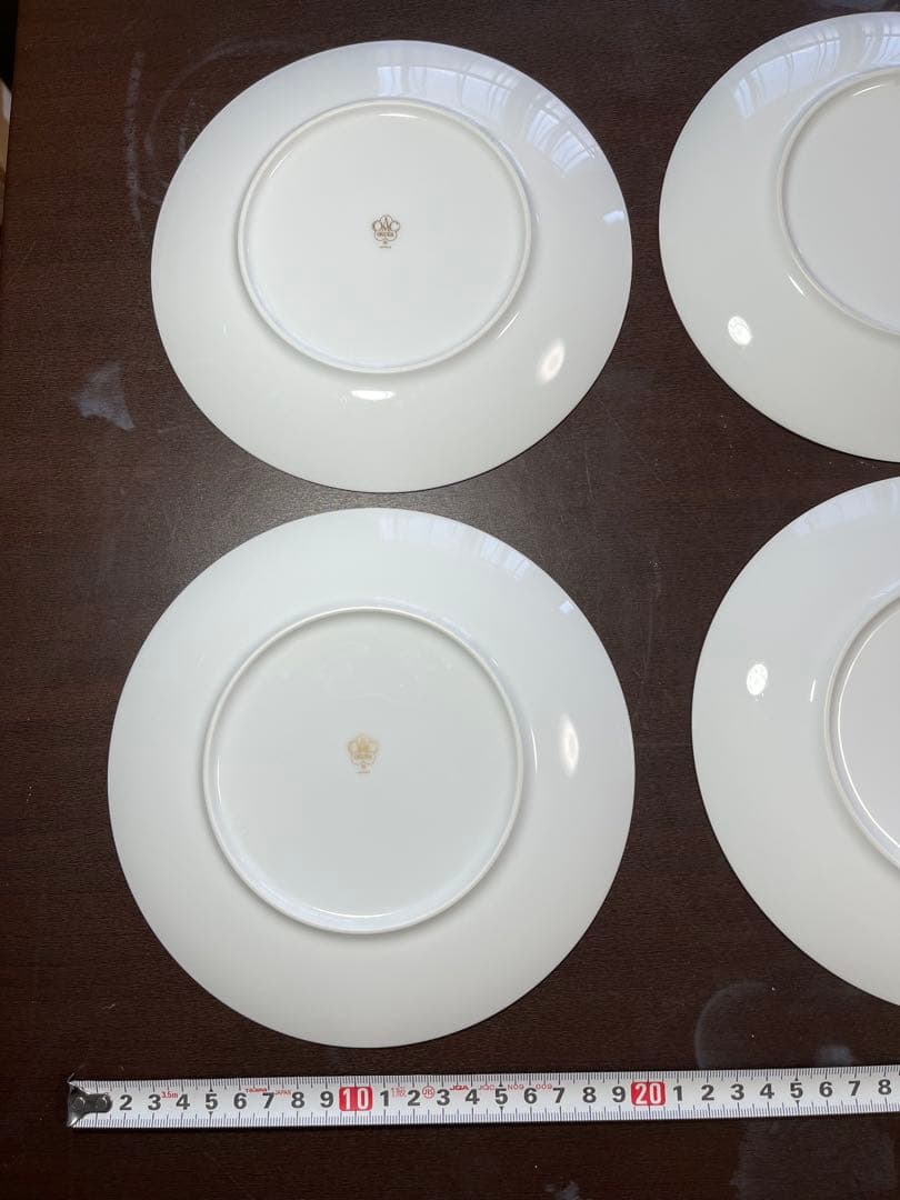 大倉陶園 ブルーローズ 19cmデザート皿 6枚セット