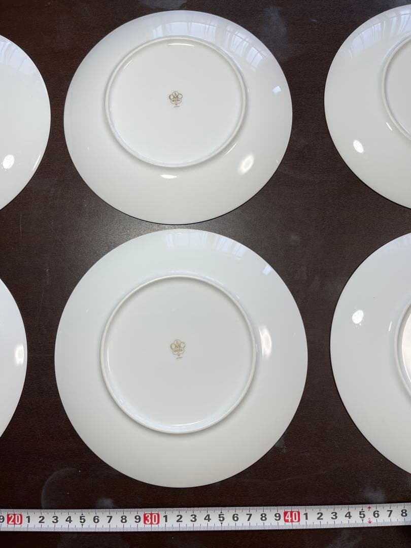 大倉陶園 ブルーローズ 19cmデザート皿 6枚セット