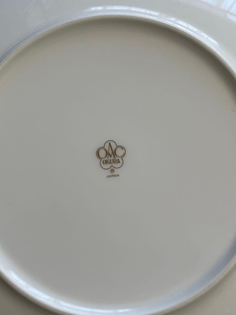 大倉陶園 ブルーローズ 19cmデザート皿 6枚セット