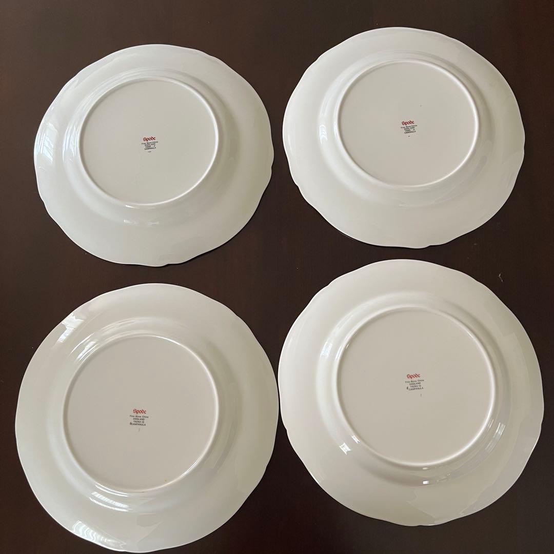 【希少品】英国製　スポード　カンパニュラ プレート(23.5cm)4枚 【美品】