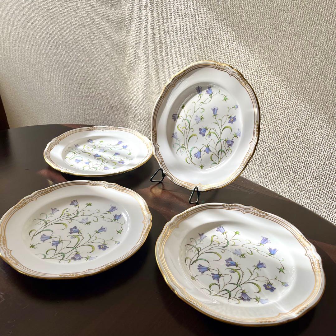 【希少品】英国製　スポード　カンパニュラ プレート(23.5cm)4枚 【美品】